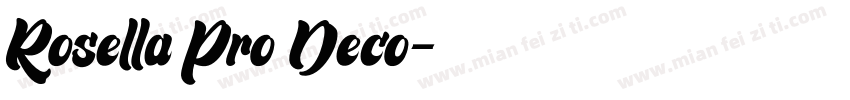 Rosella Pro Deco字体转换